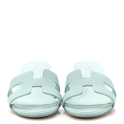 Hermes Epsom Oasis Sandals 38 Vert Embrun 2 of 10
