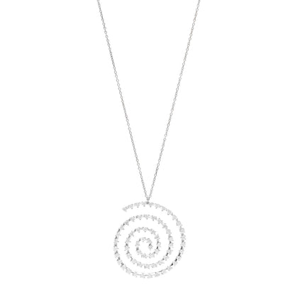 Roberto Coin 18K White Gold Diamond Spiral Pendant Necklace 1 of 5