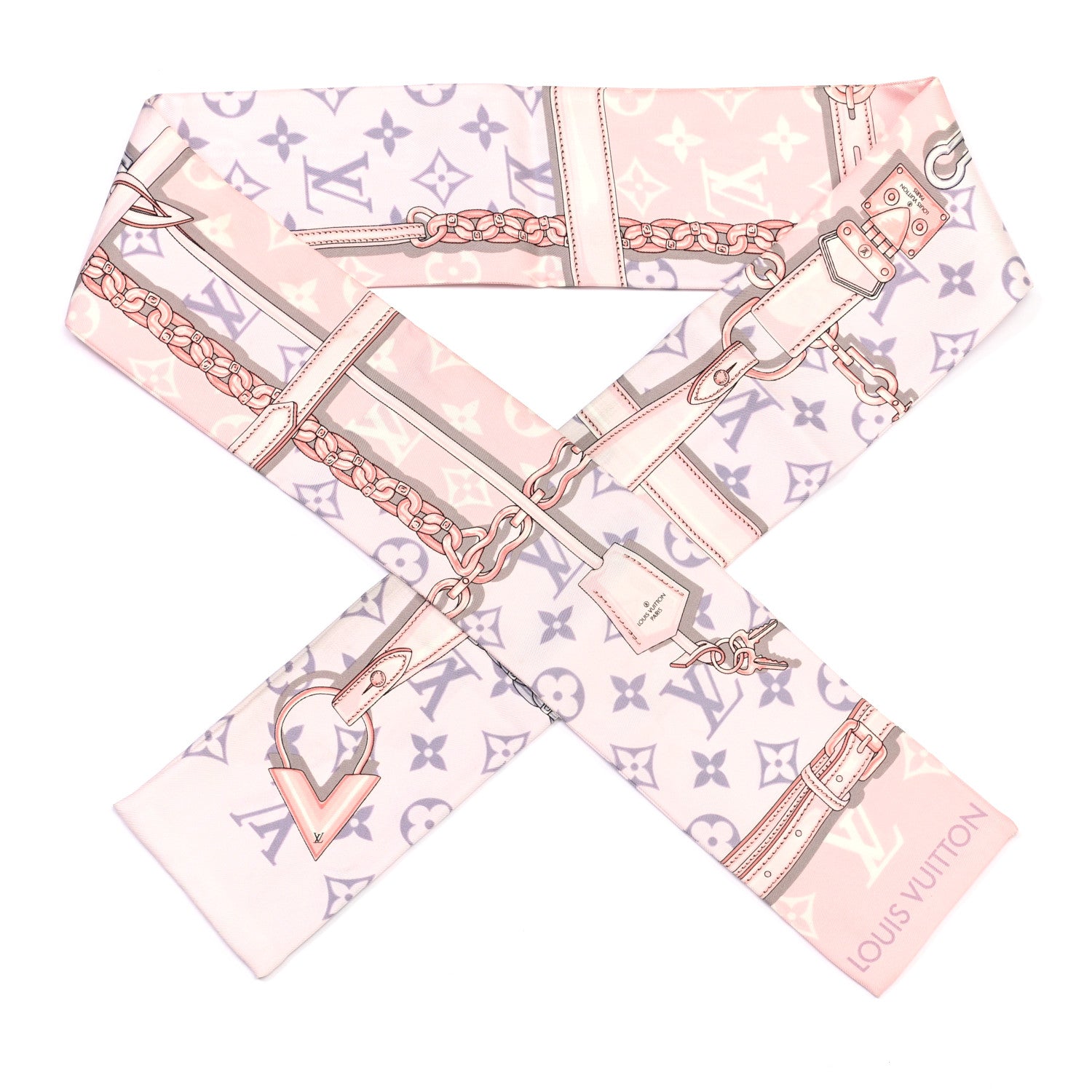 Louis Vuitton Silk Monogram Confidential Bandeau Light Pink 2 of 6