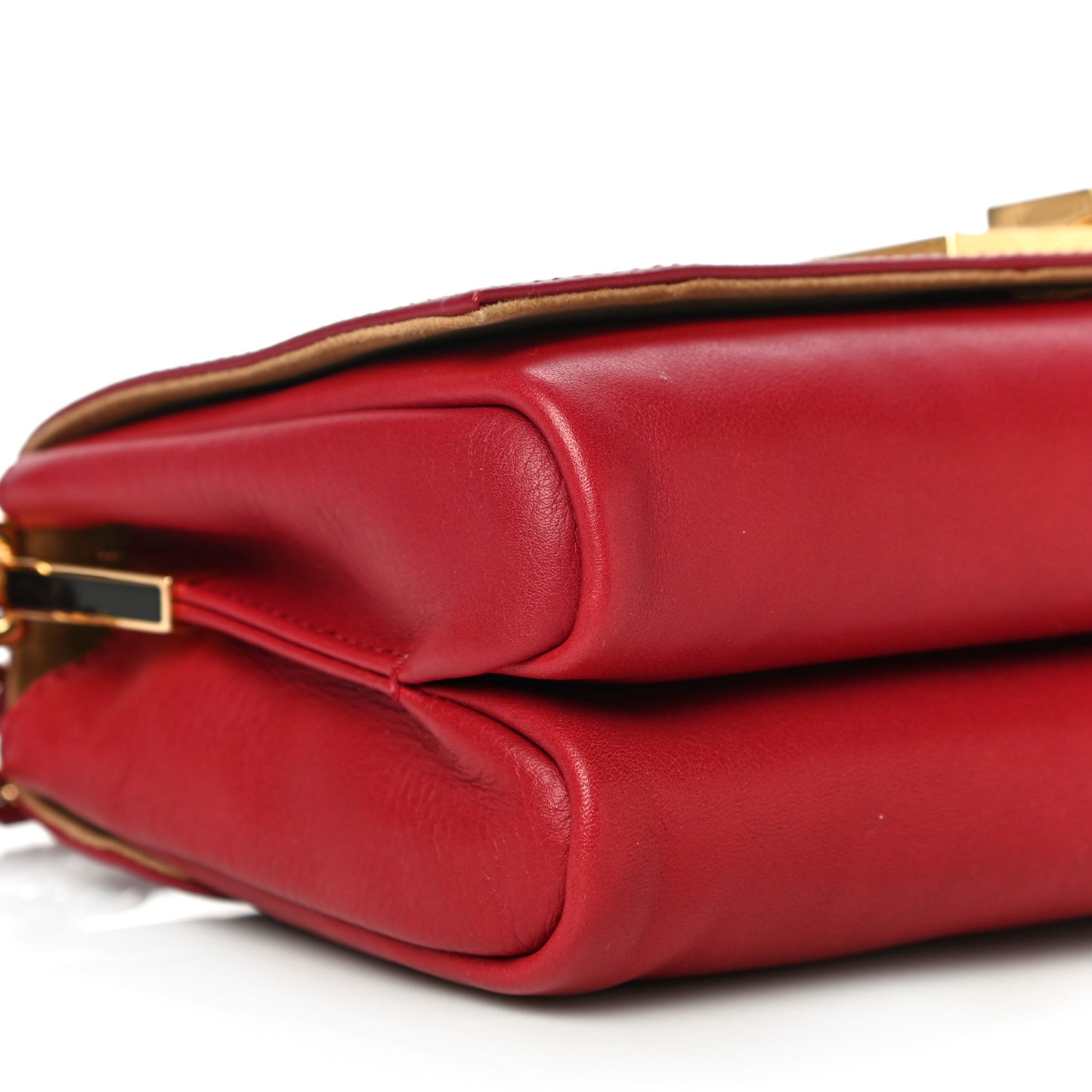 Calfskin Paris Pequin Small Shoulder Bag Red