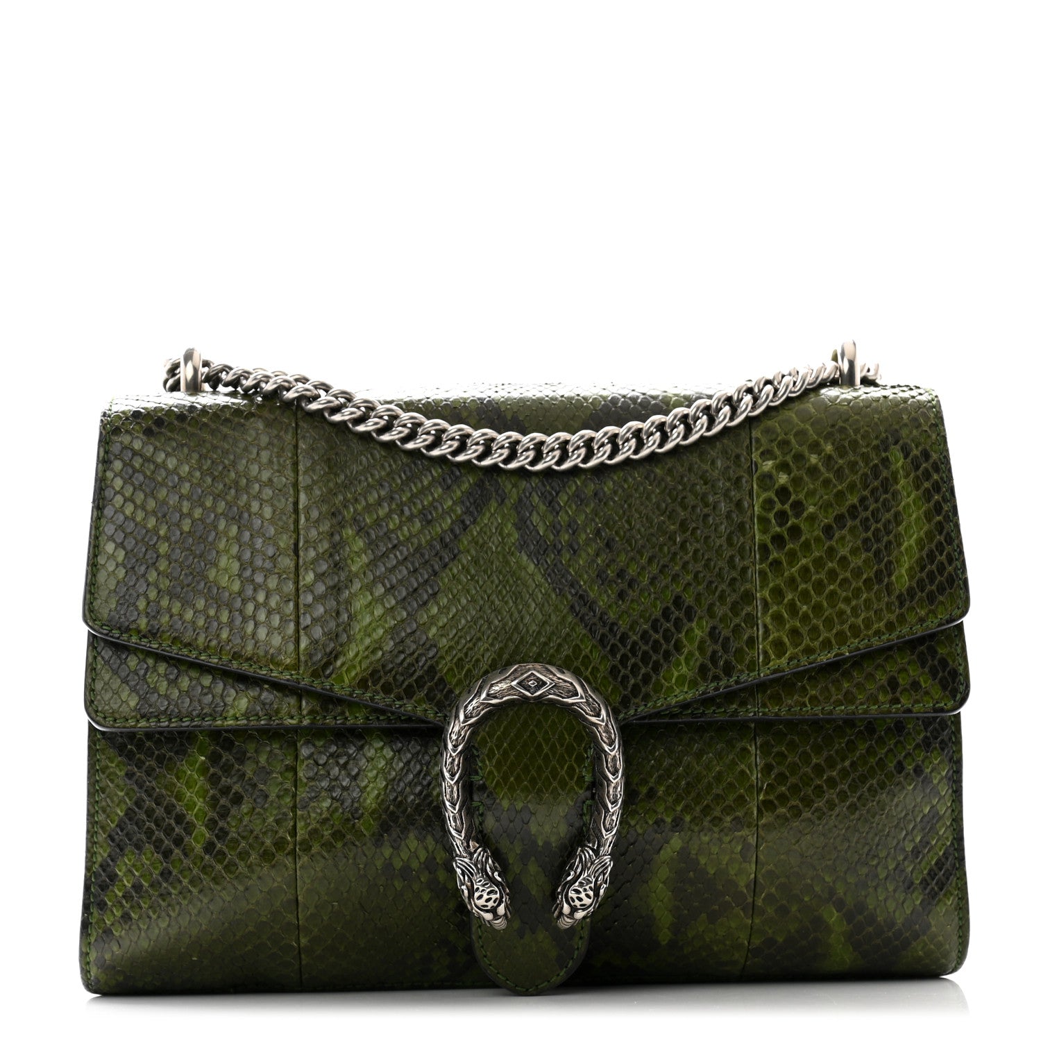 Gucci Snakeskin Medium Dionysus Shoulder Bag Green 1 of 13