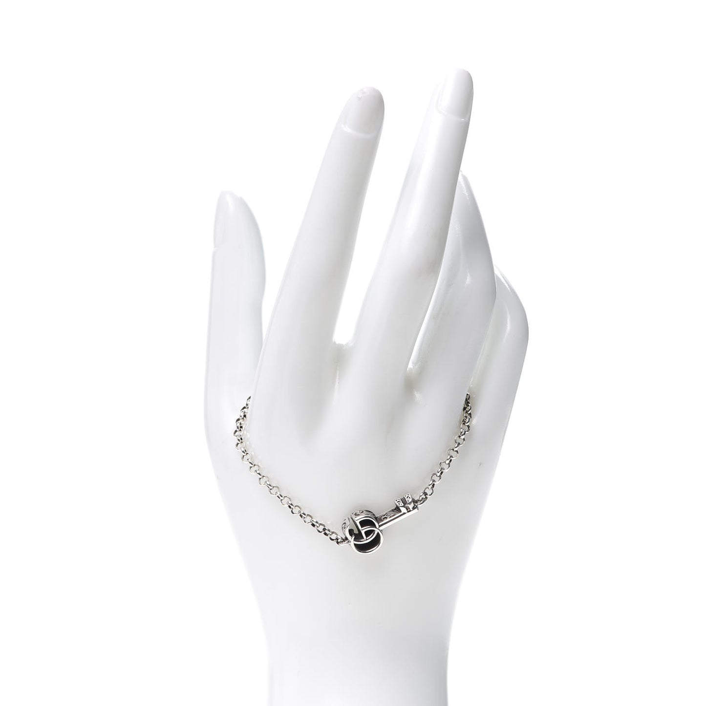 Sterling Silver Double G Key Bracelet
