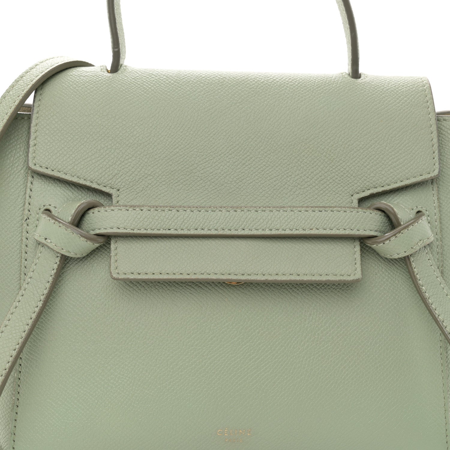Celine Grained Calfskin Nano Belt Bag Jade 8 of 13