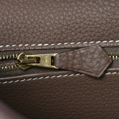 Hermes Togo Kelly Retourne 35 Etoupe 13 of 34