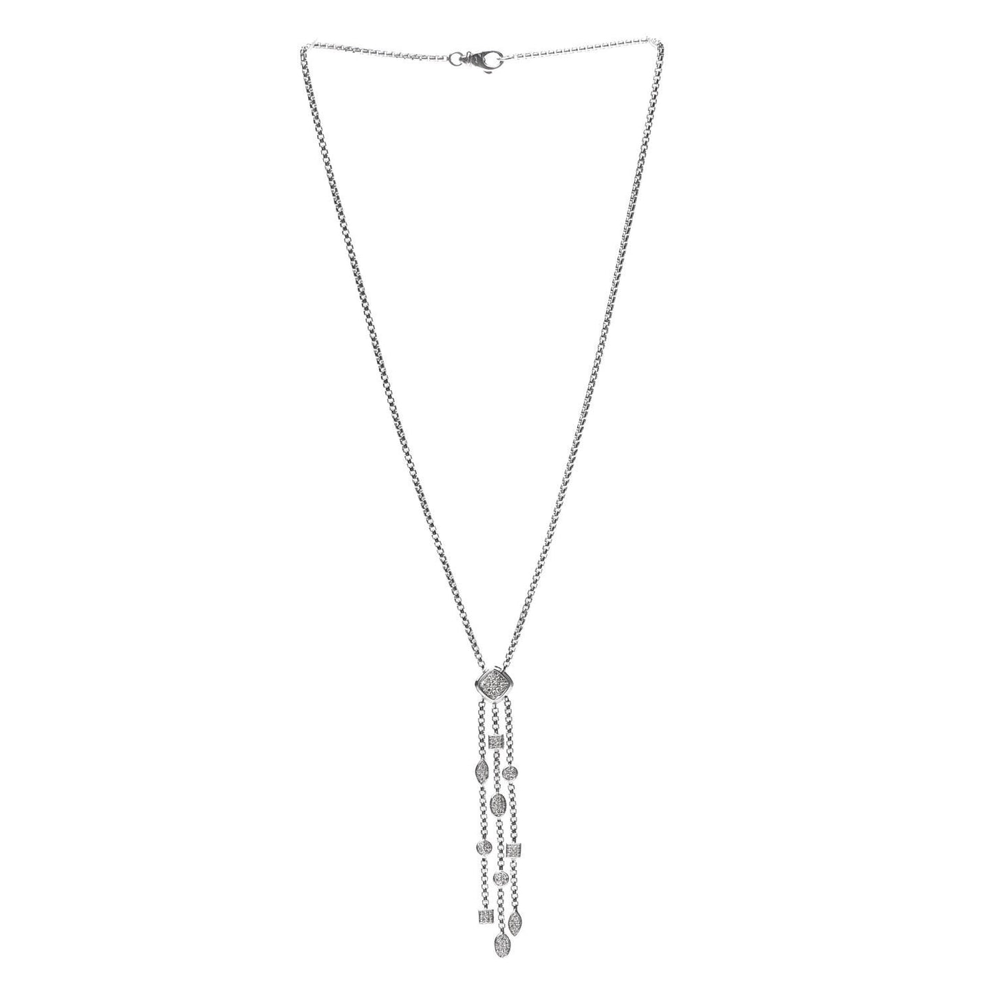 Sterling Silver Diamond Confetti Ice Necklace