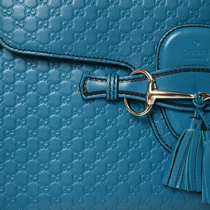 Gucci Soft Microguccissima Medium Emily Chain Shoulder Bag Deep Cobalt 8 of 16