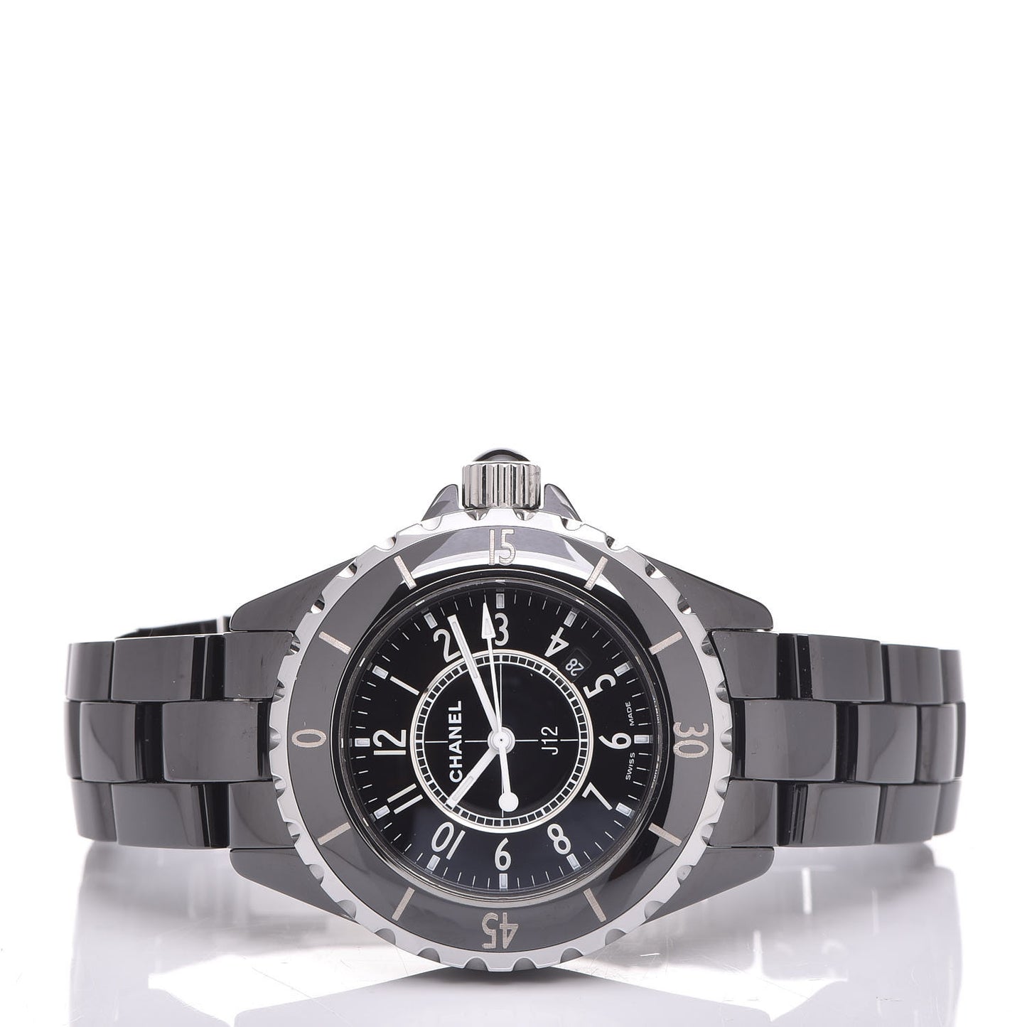 Stainless Steel Ceramic 33mm J12 Quartz Watch Black