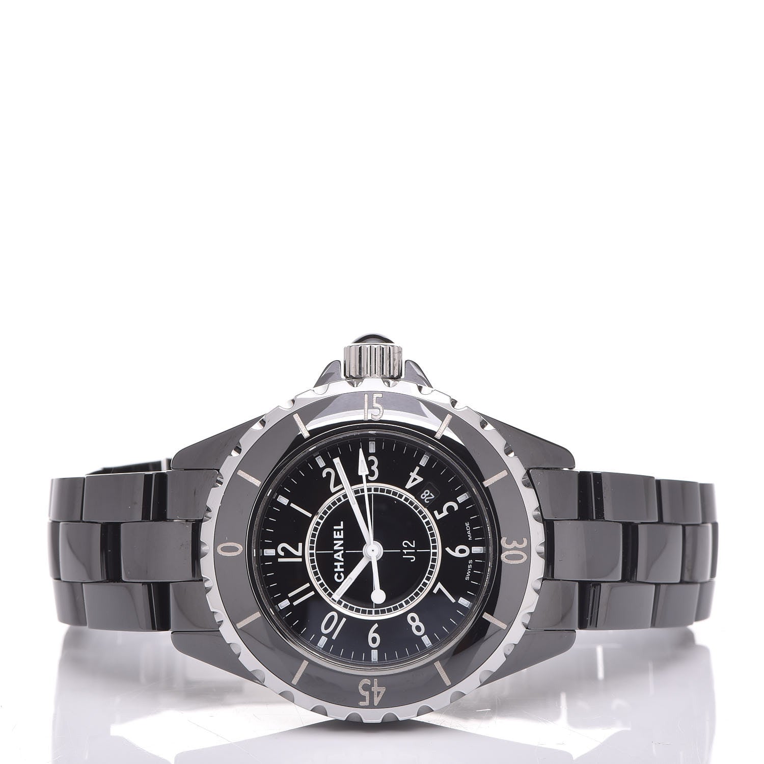 Chanel Stainless Steel Ceramic 33mm J12 Quartz Watch Black 3 of 7