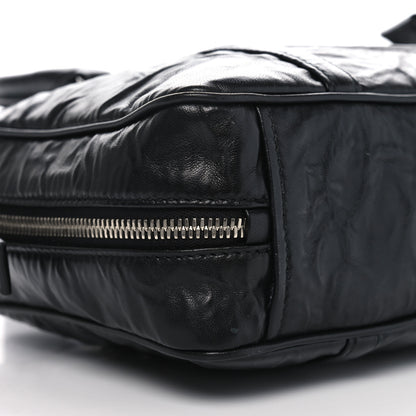 Prada Nappa Antique Medium Re-Edition 2001 Two Handle Bag Black 9 of 10
