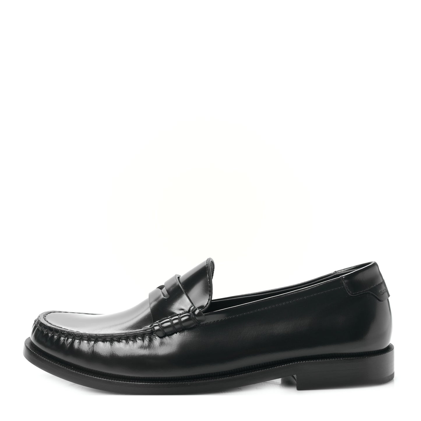Calfskin Penny Loafers 39.5 Black