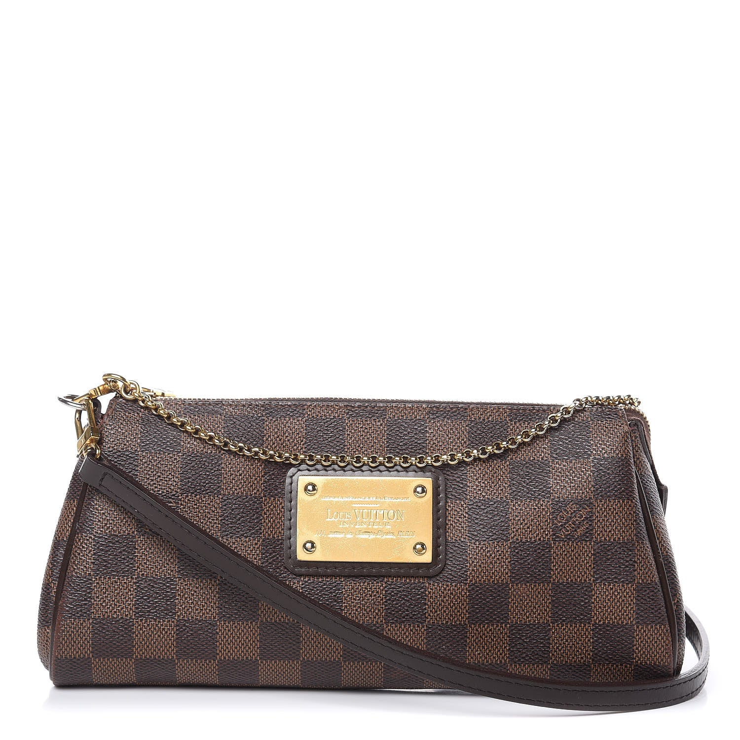 Louis Vuitton Damier Ebene Eva Clutch 1 of 12
