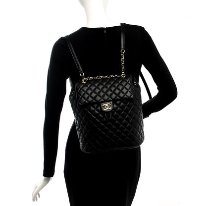 Chanel Lambskin Quilted Large Urban Spirit Backpack Black 2 of 6