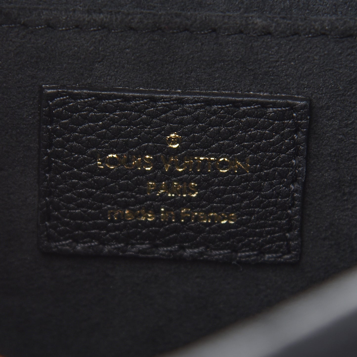 Grained Calfskin Lockme Chain Bag Black