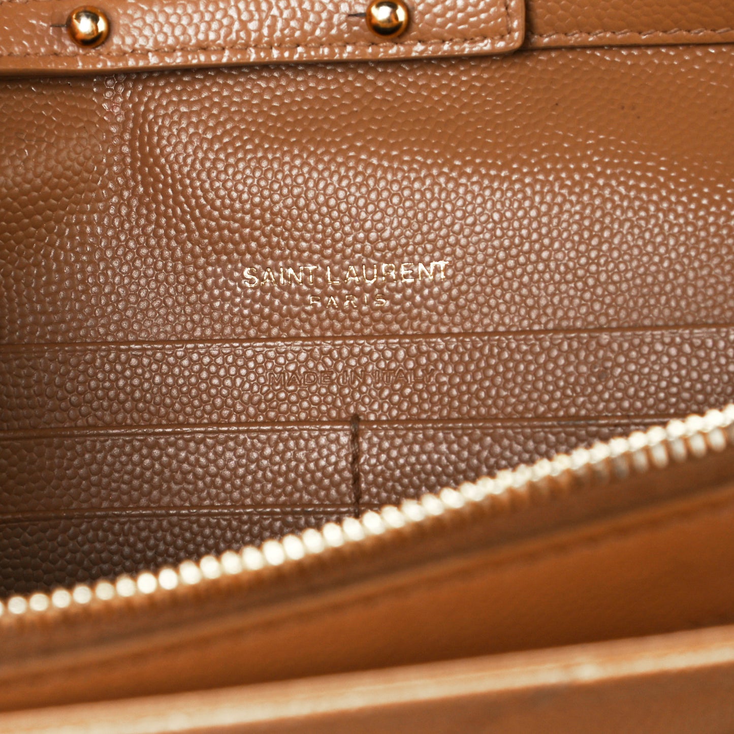 Grain De Poudre Matelasse Chevron Cassandre Chain Wallet Cork