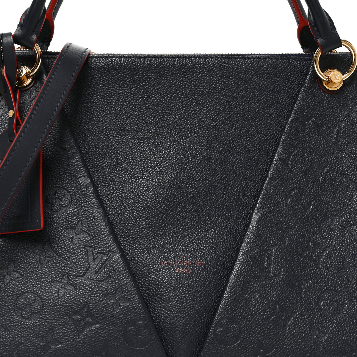 Empreinte V Tote MM Marine Rouge