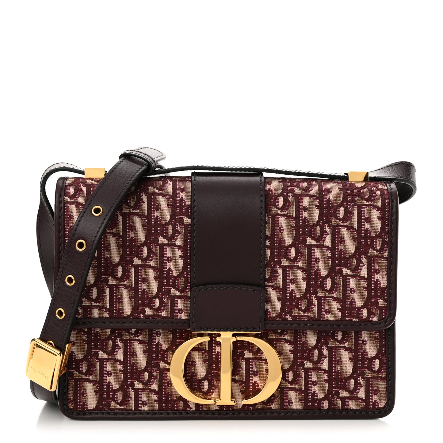 Oblique 30 Montaigne Flap Bag Burgundy