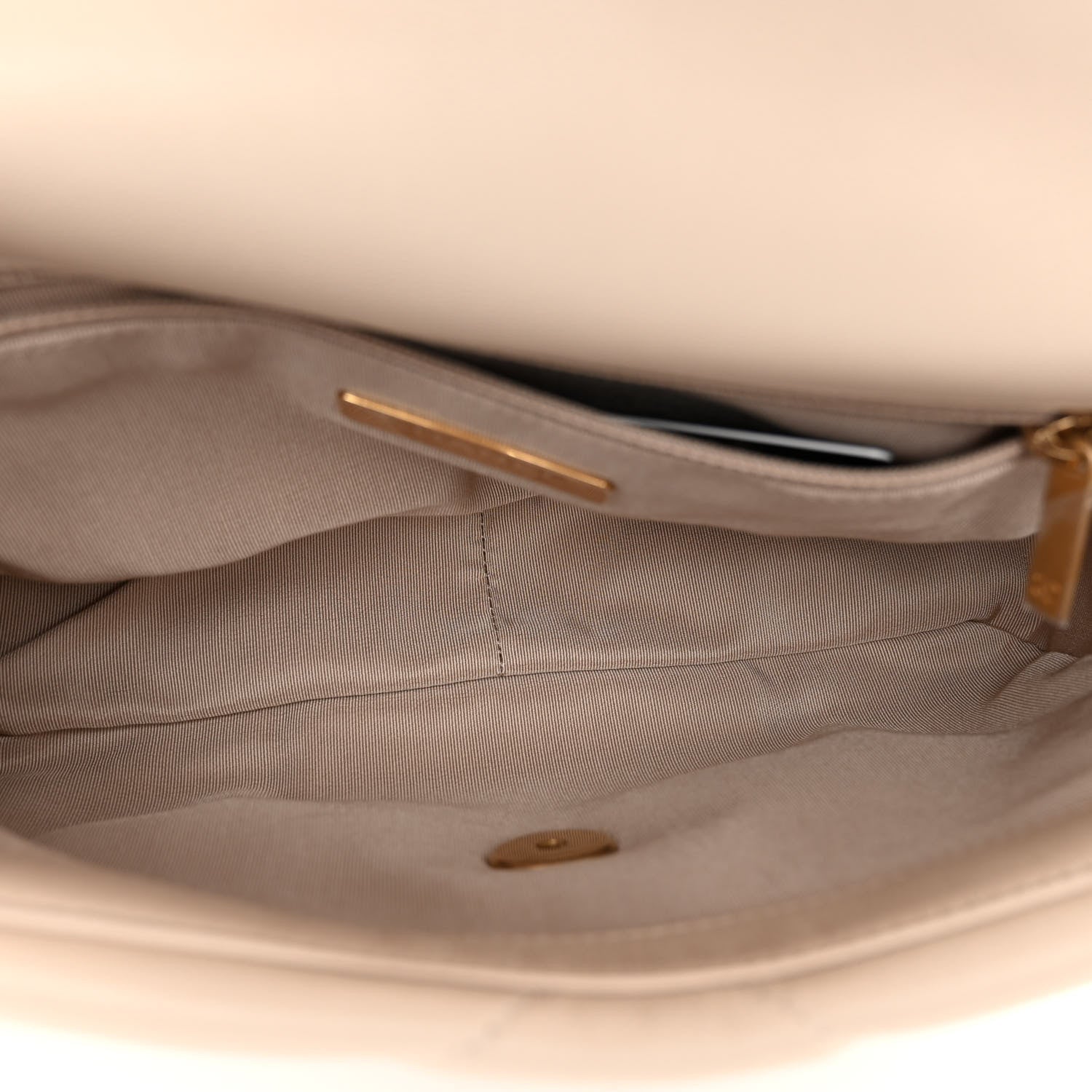 Chanel Goatskin Quilted Medium Chanel 19 Flap Beige 5 of 10