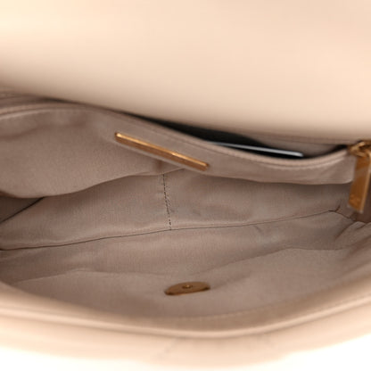 Chanel Goatskin Quilted Medium Chanel 19 Flap Beige 5 of 10