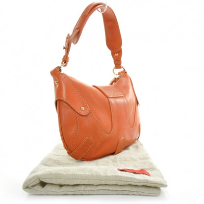 Valentino Garavani Leather Small Catch Hobo Orange 3 of 8