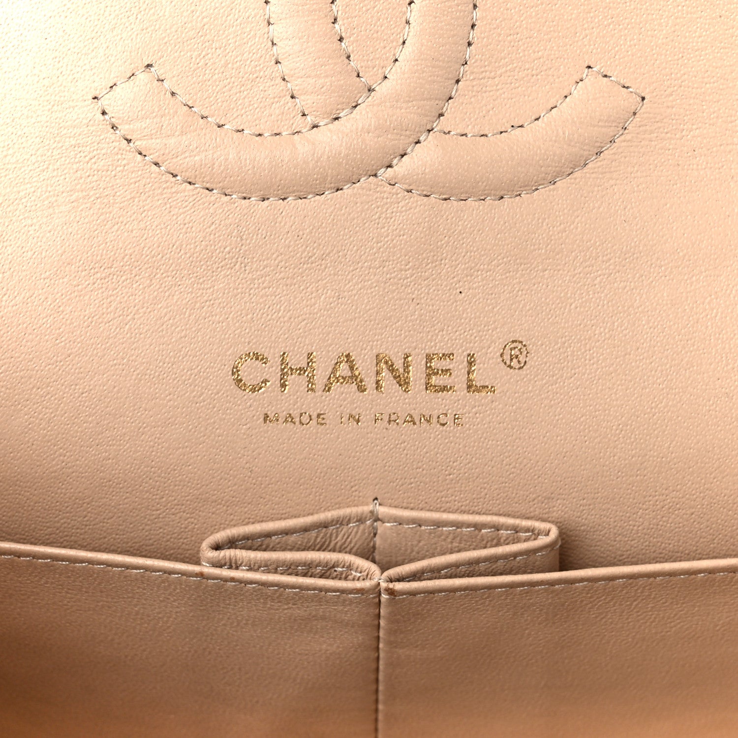 Chanel Caviar Quilted Medium Double Flap Beige 6 of 12
