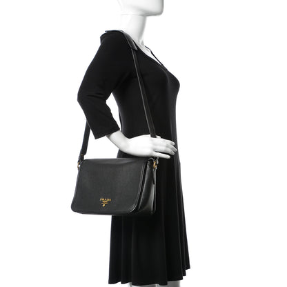 Prada Vitello Phenix Crossbody Bag Black 2 of 9