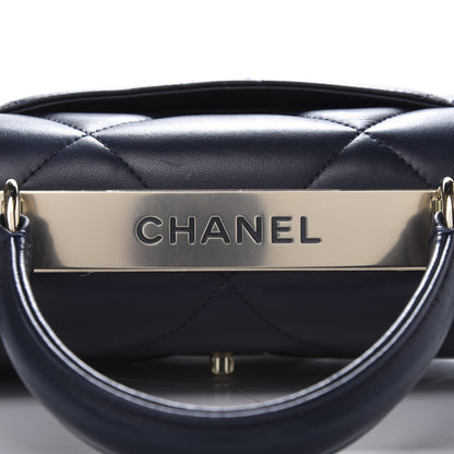 Chanel Lambskin Quilted Small Trendy CC Flap Dual Handle Bag Navy 8 of 11