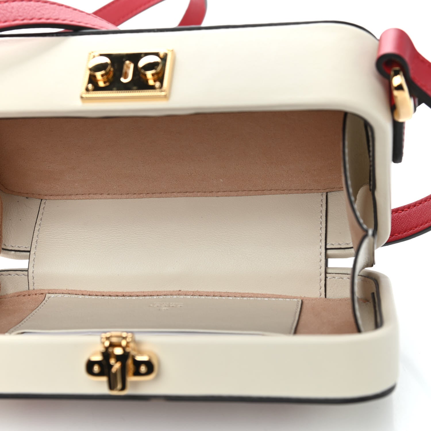 Gucci Vitello Eclipse Mini Interlocking G Shoulder Bag Mystic White Hibiscus Red 4 of 8