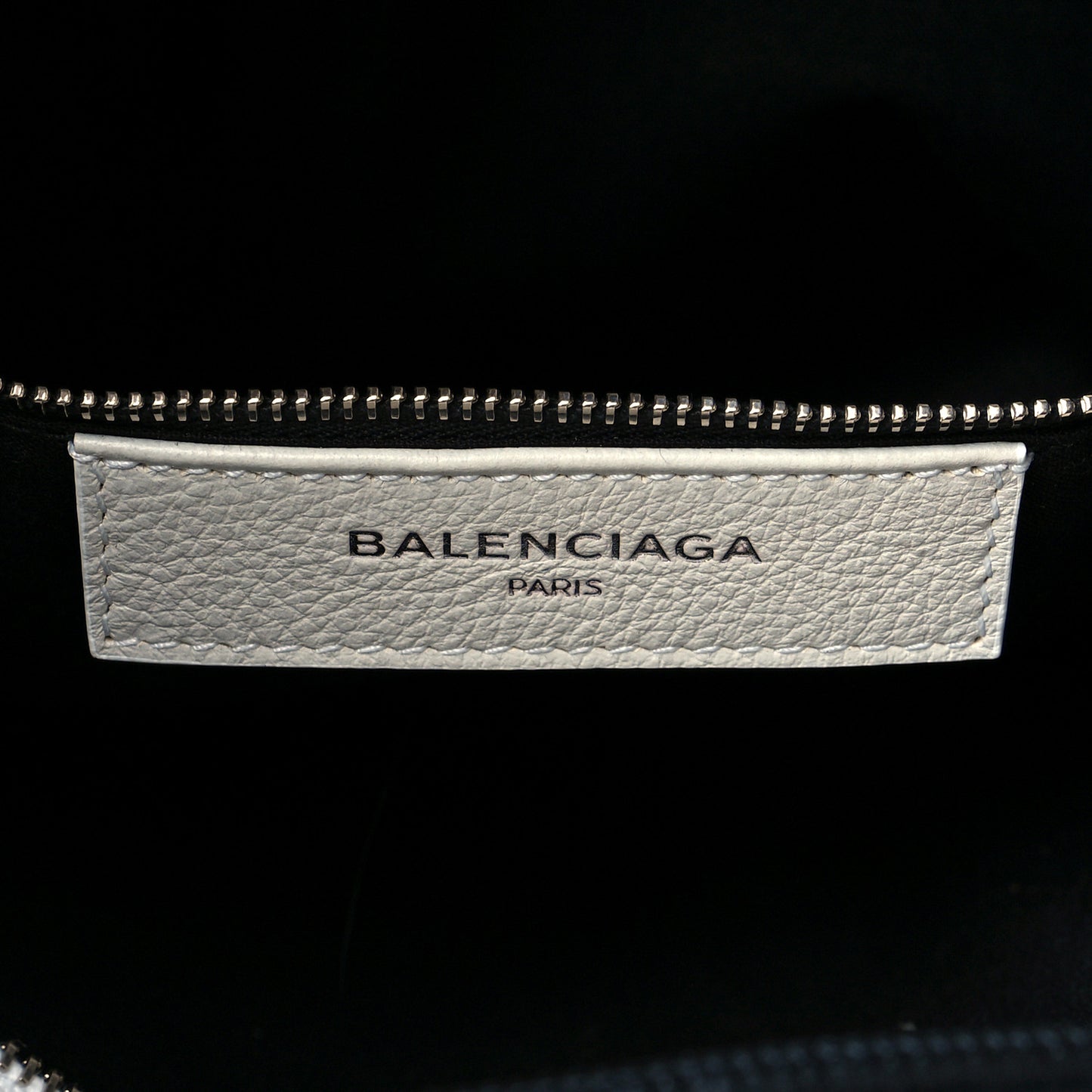 Calfskin Medium Logo North South Shopping Tote White