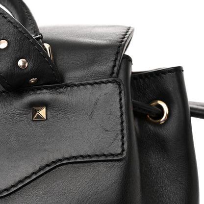 Valentino Garavani Vitello Rockstud Demilune Backpack Black 16 of 17