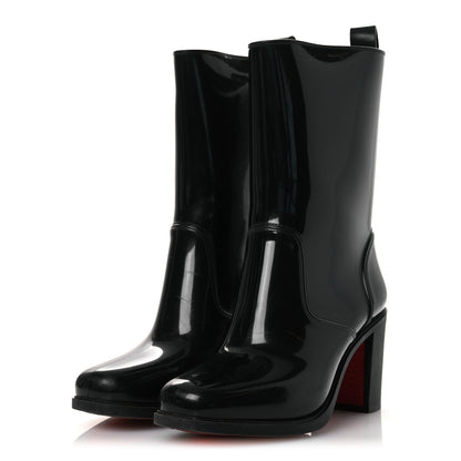 Christian Louboutin Recycled PVC Calfskin Loubirain 70 Boots 37 Black 4 of 11