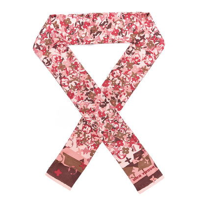 Louis Vuitton Silk Monogram Watercolor Fleur Arty Bandeau Pale Pink 1 of 5