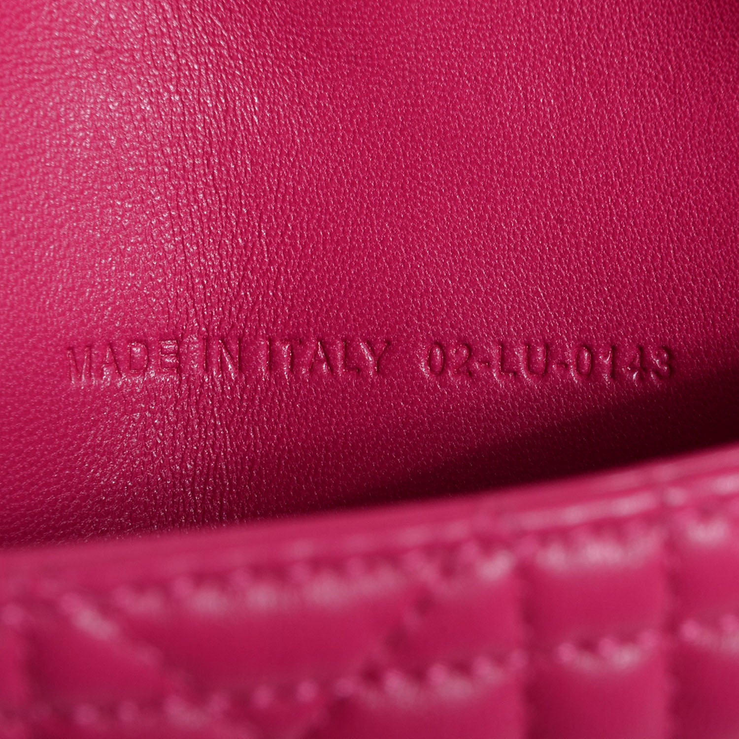 Christian Dior Lambskin Cannage Miss Dior Promenade Pouch Fuchsia 7 of 9