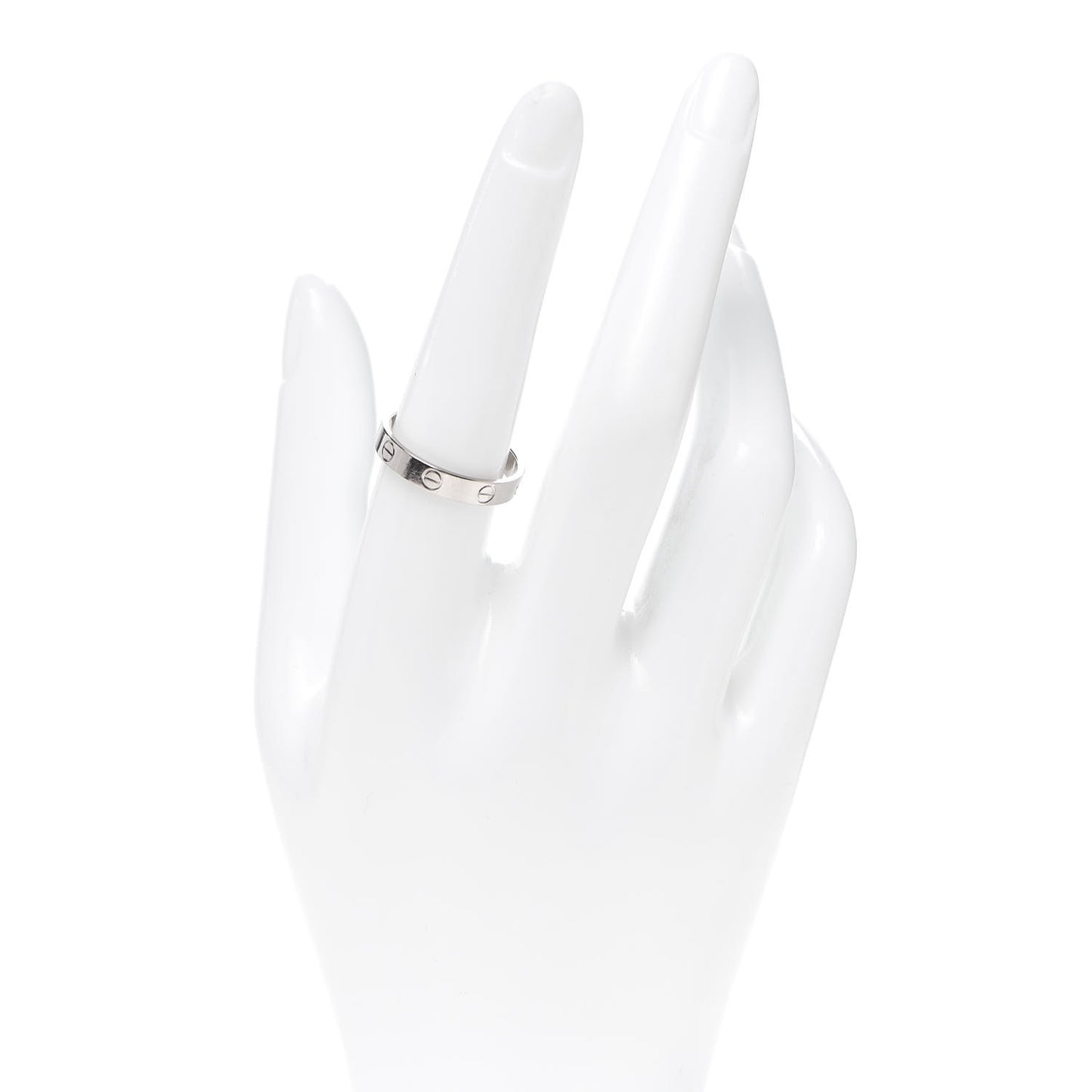 18K White Gold 3.5mm LOVE Wedding Band Ring 57 8