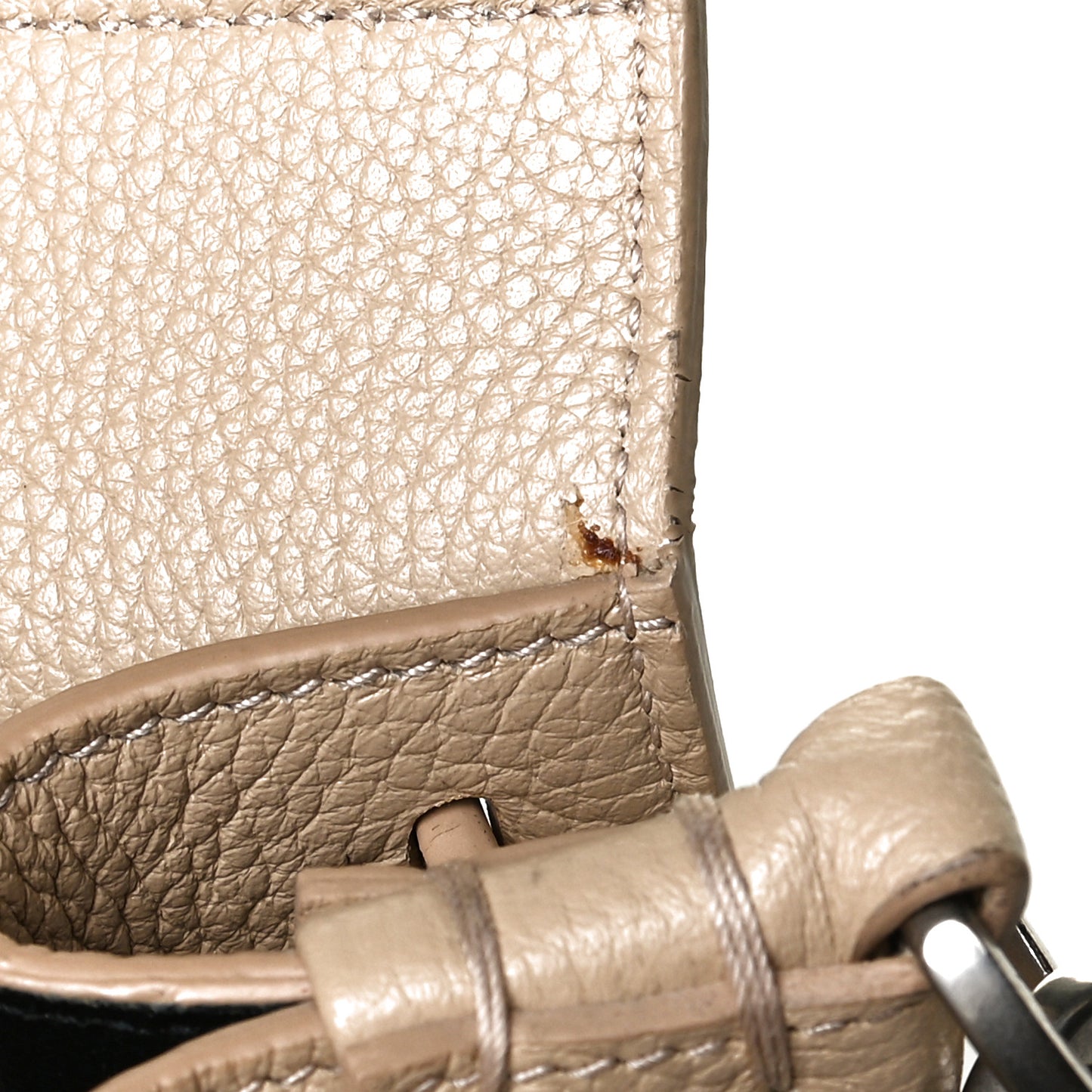 Grained Calfskin Baby Sac De Jour Souple Dark Beige