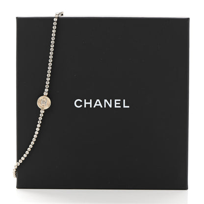 Chanel Crystal CC Chain Short Necklace Gold 7 of 7