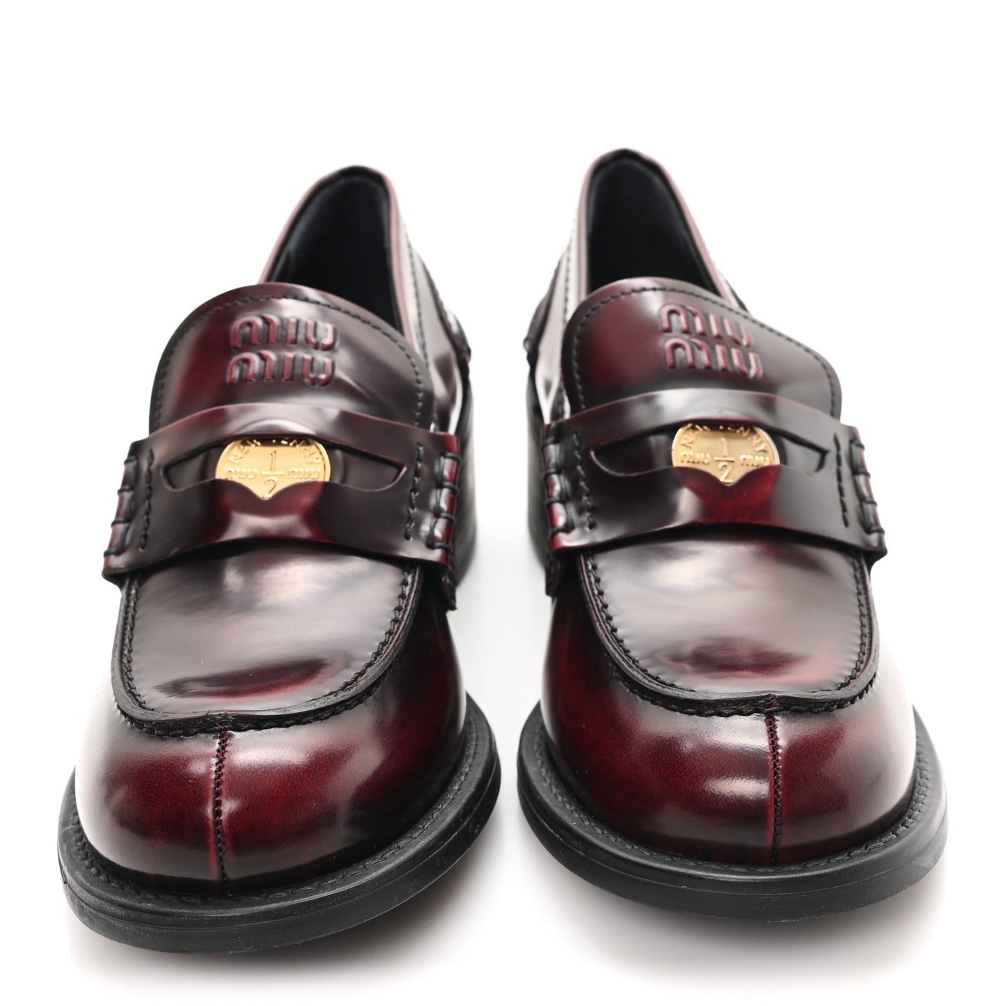 Spazzolato Fume Penny Platform Loafers 38 Porpora
