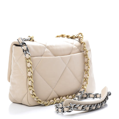 Chanel Goatskin Quilted Medium 19 Flap Beige 3 of 11