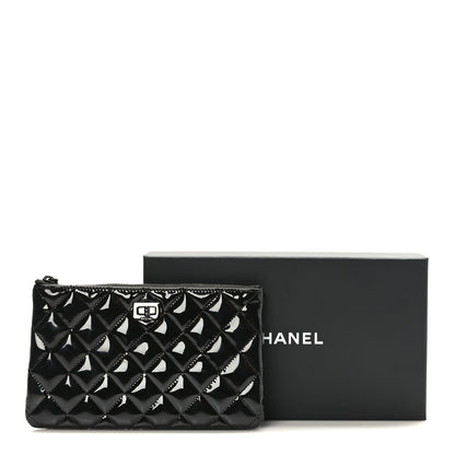 Chanel Patent Quilted Medium Reissue Cosmetic Case So Black 7 of 7