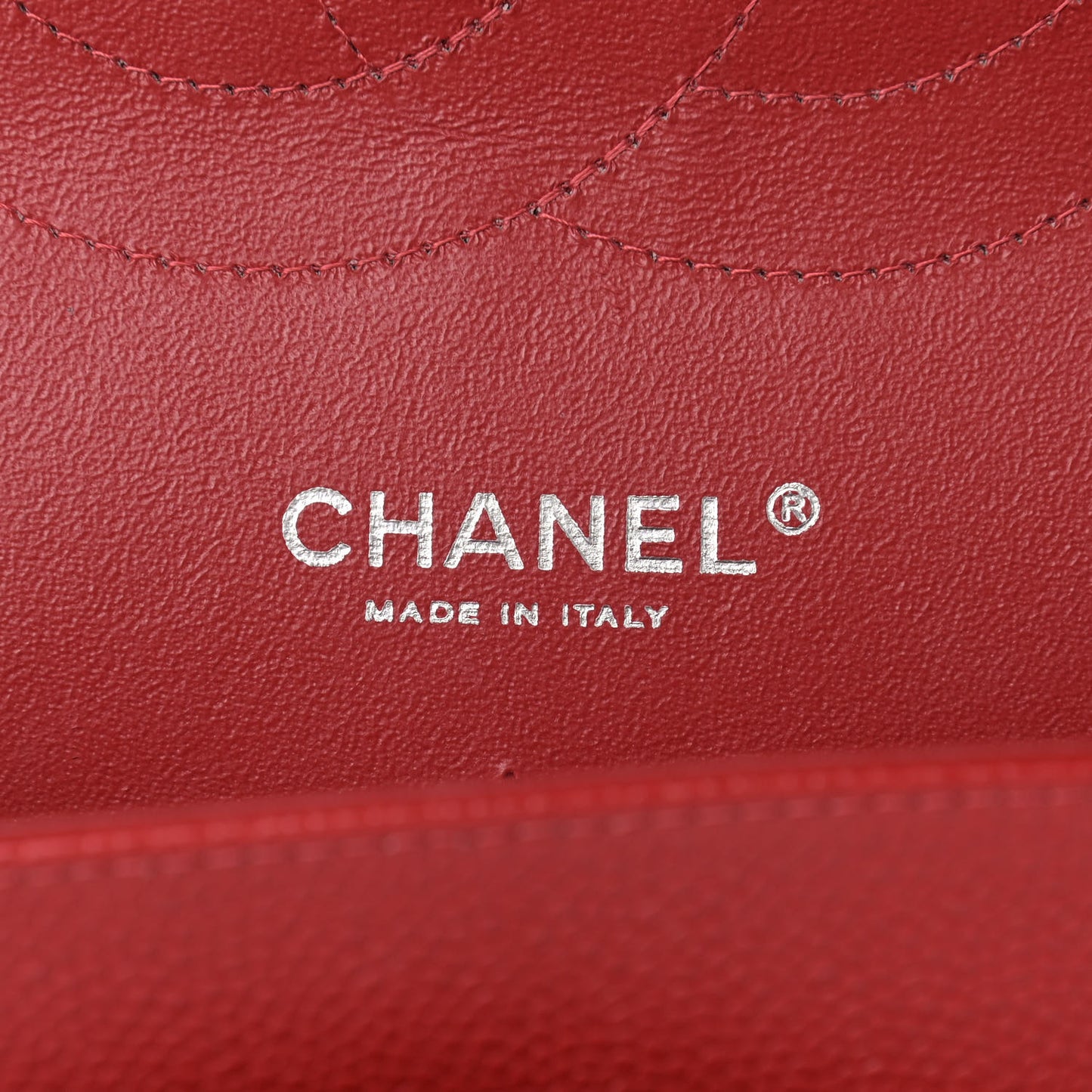 Caviar Quilted Jumbo Double Flap Red