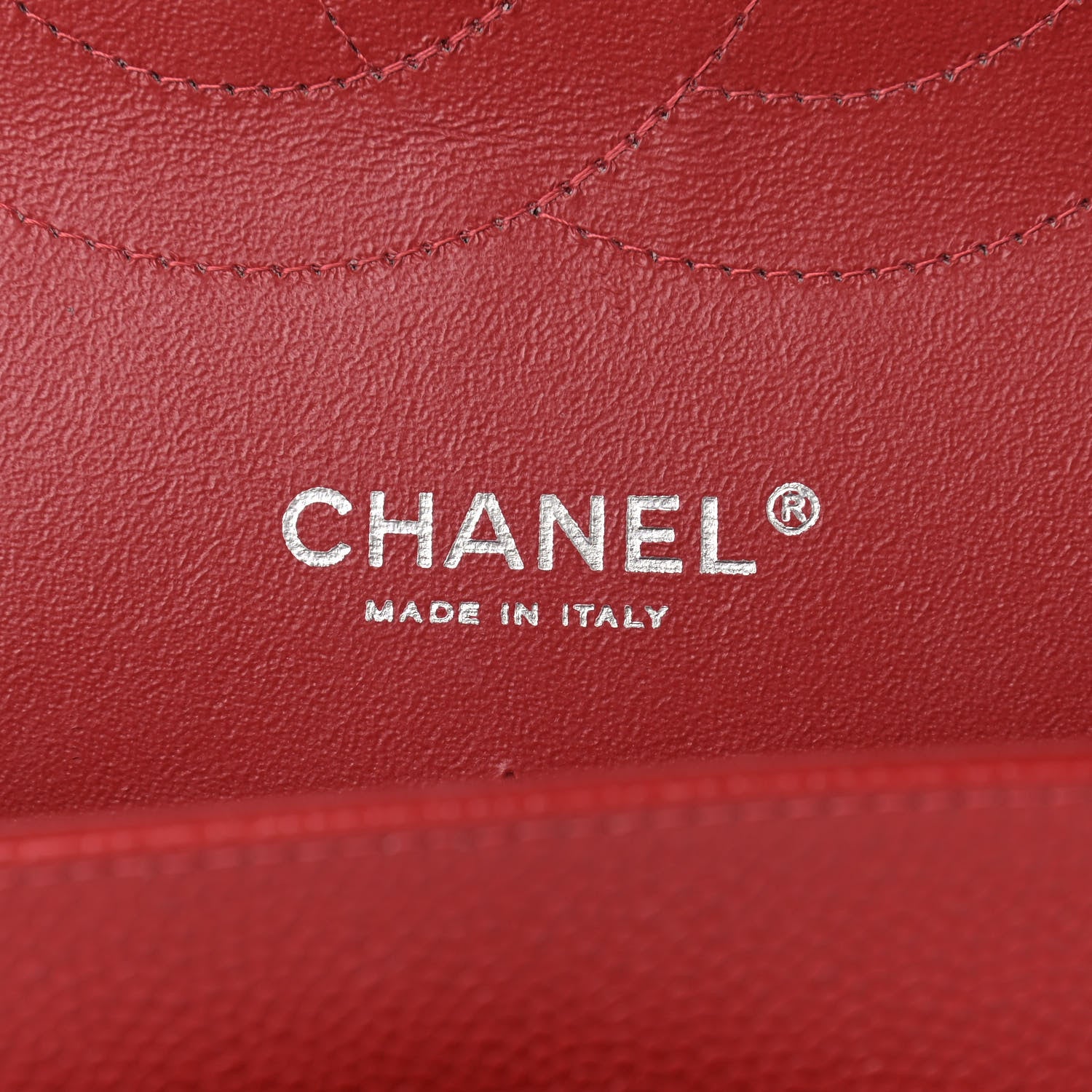 Chanel Caviar Quilted Jumbo Double Flap Red 6 of 9