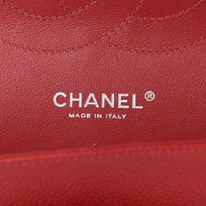Chanel Caviar Quilted Jumbo Double Flap Red 6 of 9