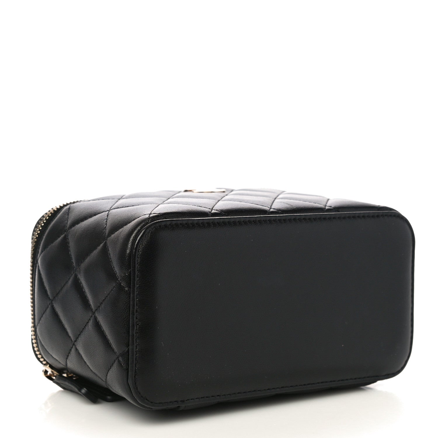 Chanel Lambskin Quilted Small Top Handle Vanity Case With Chain Black 4 of 11