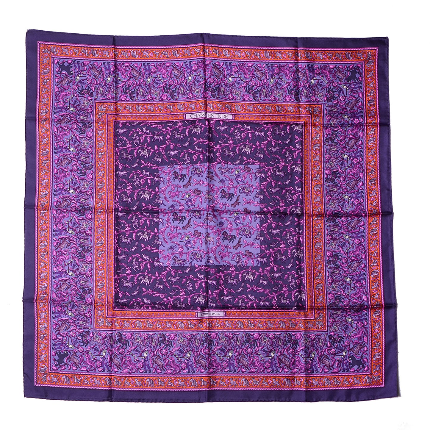 Silk Chasse En Inde Scarf 90