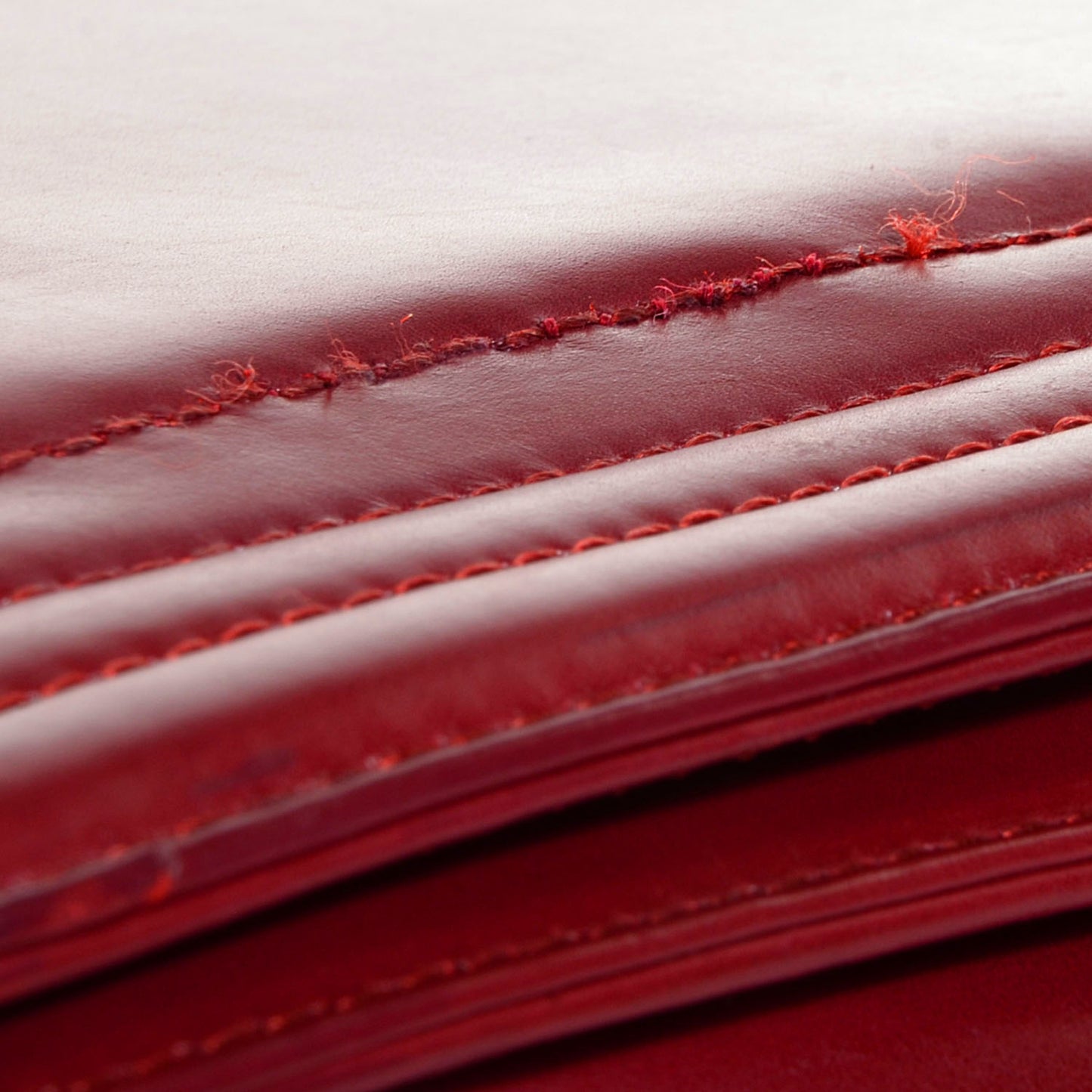 Glazed Calfskin Large Boy Flap Red