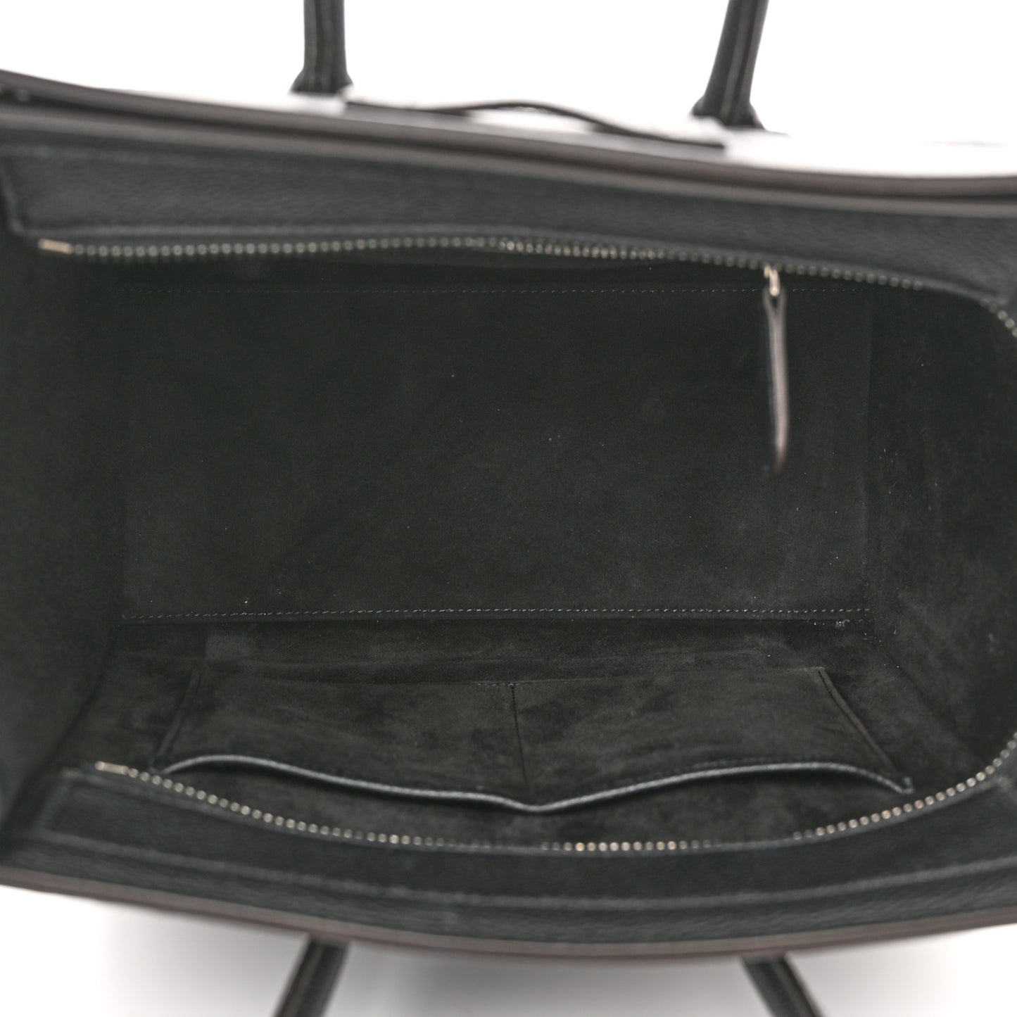 Drummed Calfskin Micro Luggage Black