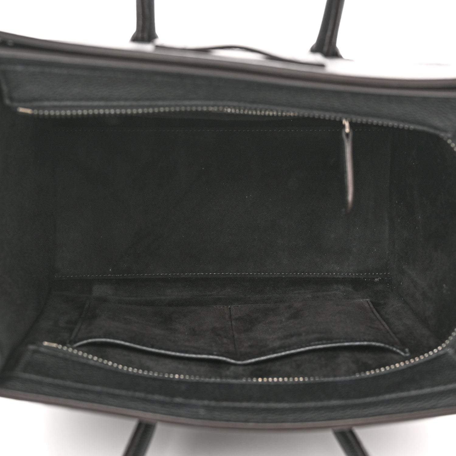 Celine Drummed Calfskin Micro Luggage Black 5 of 14