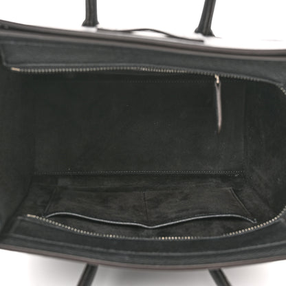 Celine Drummed Calfskin Micro Luggage Black 5 of 14