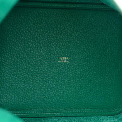 Hermes Taurillon Clemence Picotin Lock 22 MM Vert Jade 5 of 12