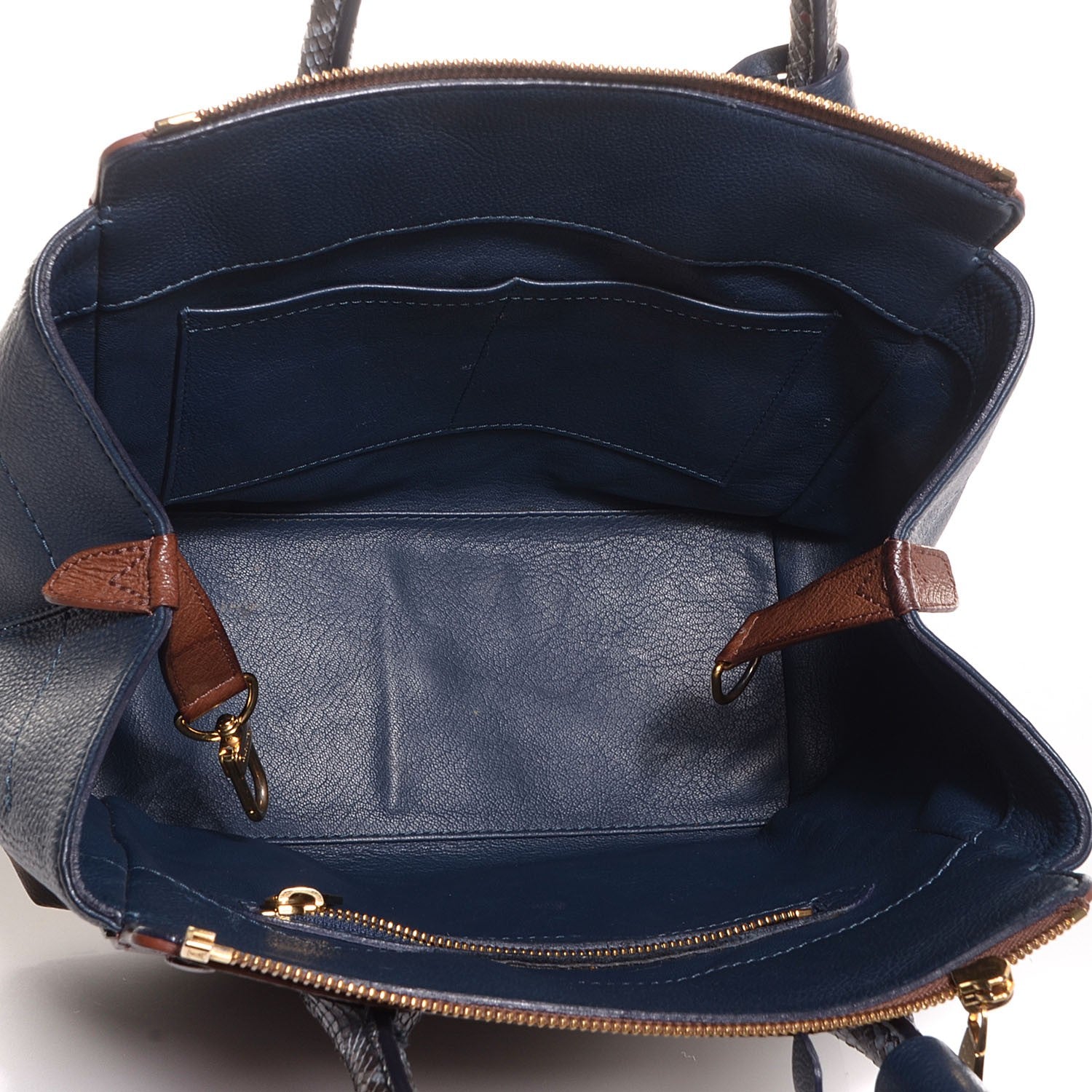 Louis Vuitton Monogram Ostrich Python Majestueux PM Blue 5 of 7