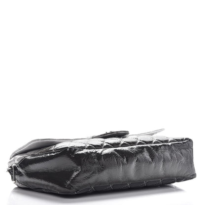 Chanel Vinyl Quilted Jumbo Melrose Degrade Flap Black 4 of 7